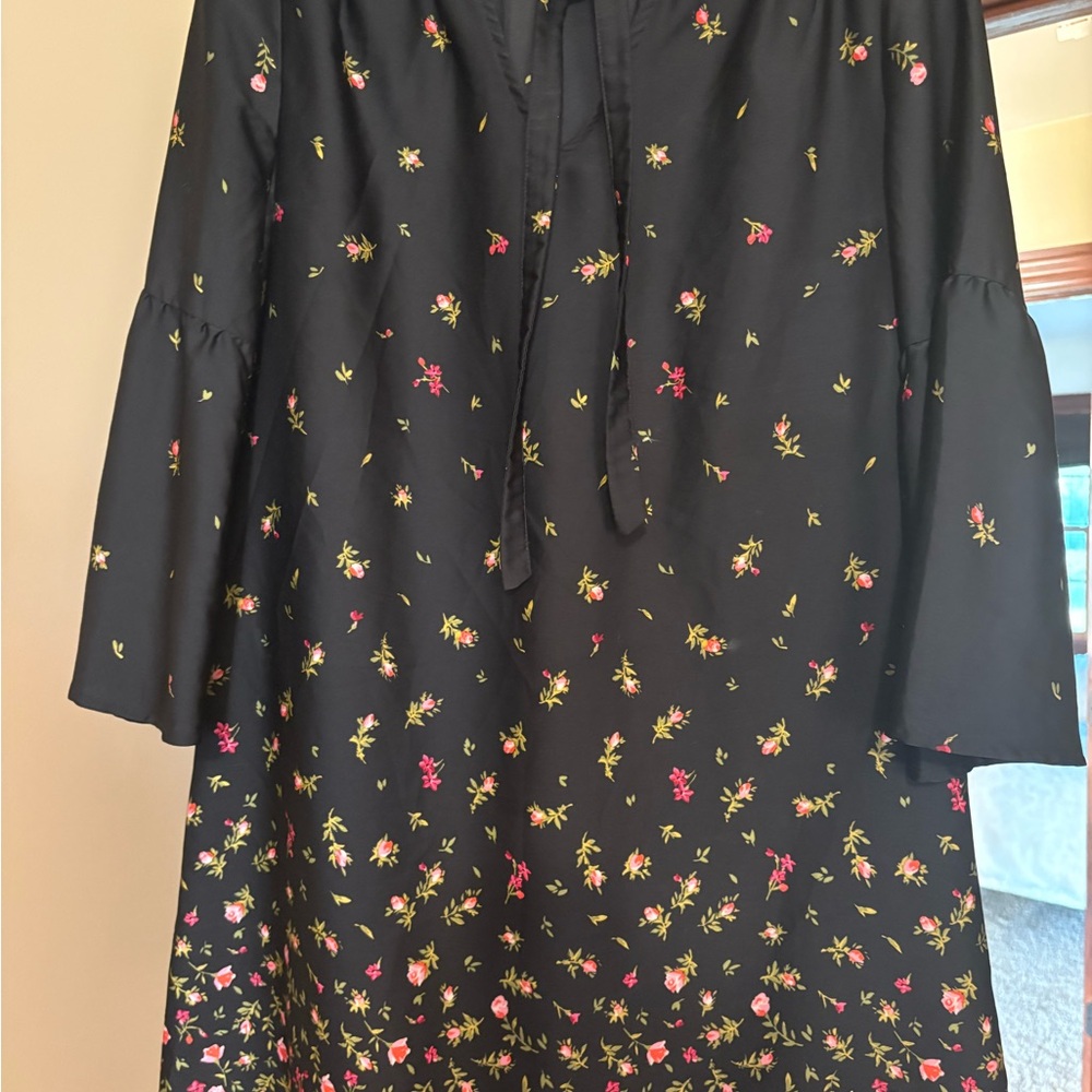 Old Navy Black Floral Mini Dress